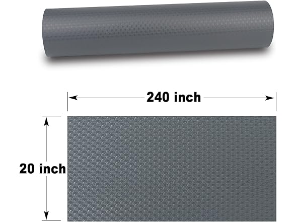 Shelf Liner (Grey, 20 x 240 inch)