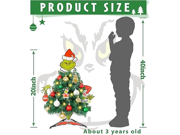 KISIQI Grinch Tabletop Decoration