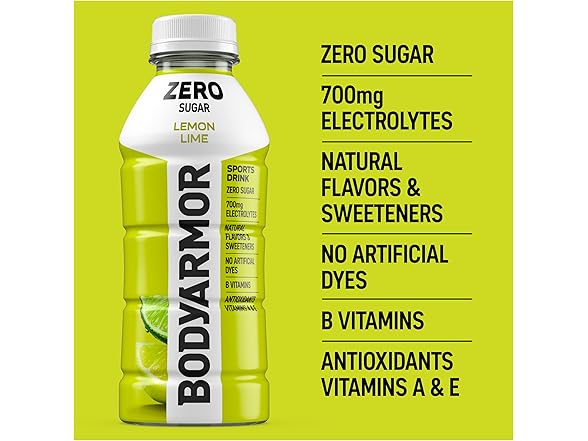 1CT BODYARMOR ZERO Sugar Sports Drink Lemon Lime