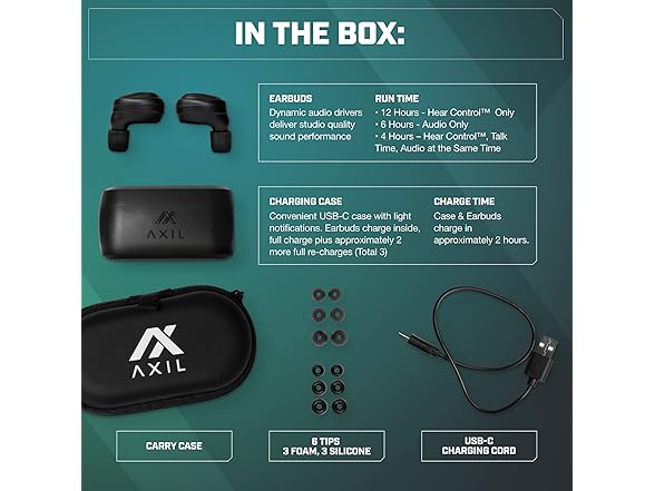 Axil Wireless Earbuds Bluetooth Black
