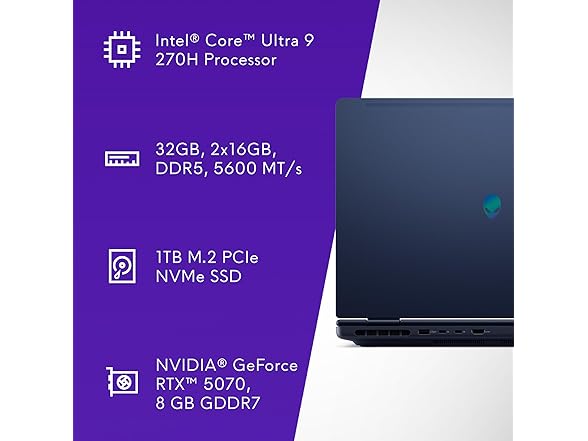 Alienware 16 Aurora RTX 5070 Gaming Laptop