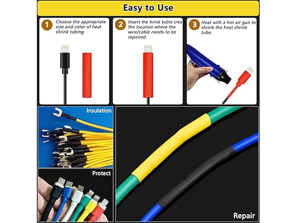 Heat Shrink Kit 580Pcs+300W Gun Blue