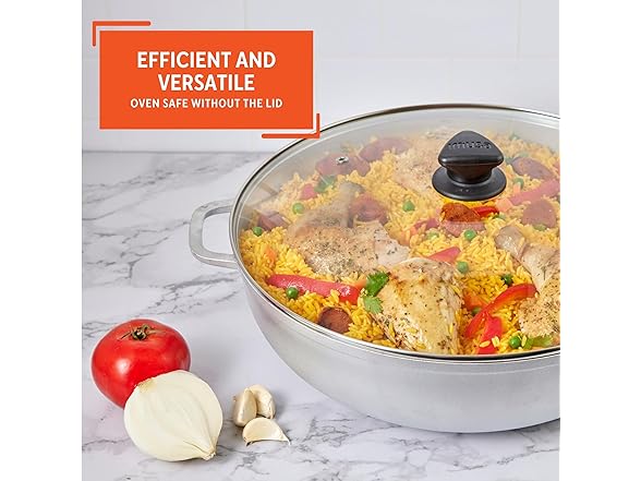 IMUSA Caldero Stock Pot with Glass Lid 11QT