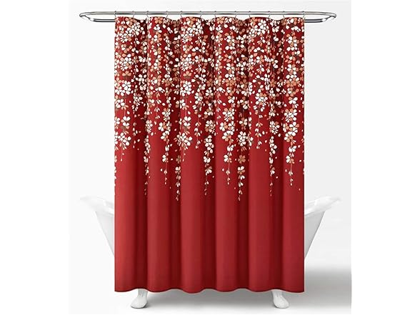 Lush Decor Weeping Flower Shower Curtain