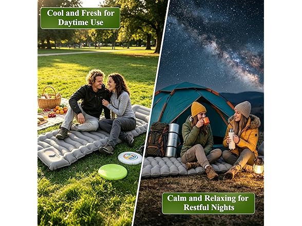 Jnconser Inflatable Sleeping Pad, Gray