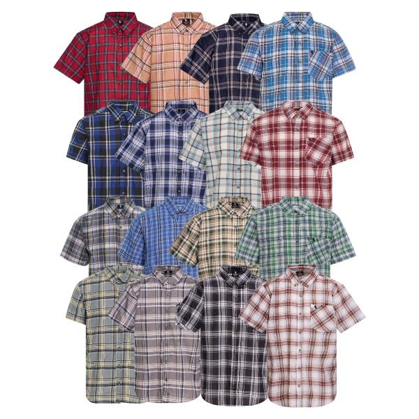 4Pk Mens S/S Button-Up Dress Shirts - Gallery 3