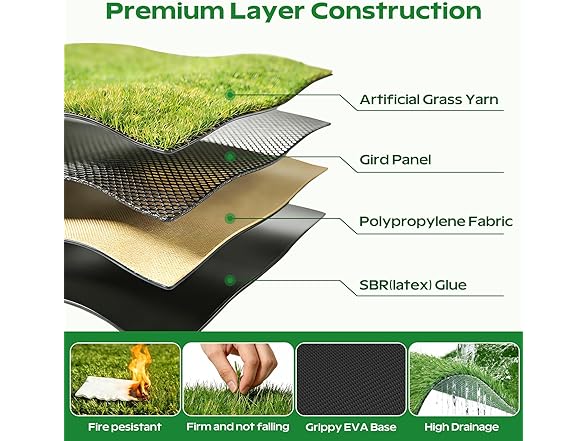 RIKADE Golf Mat, 5 x 4ft