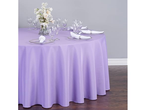 LinenTablecloth 108-Inch Round Tablecloth Lavender