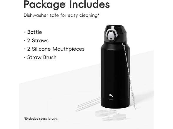Konokyo FLOWPLAY 26oz Push-Button Bottle, Black