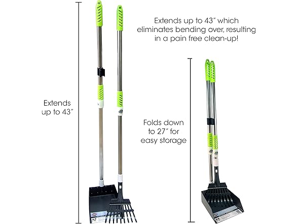 Spotty Aluminum Telescoping Pooper Scooper
