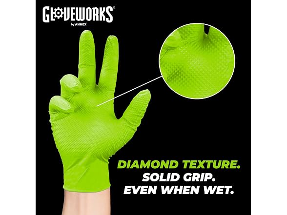 GLOVEWORKS HD Nitrile Industrial Gloves 8 Mil
