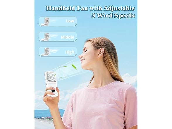 4000mAh Rechargeable Handheld Fan