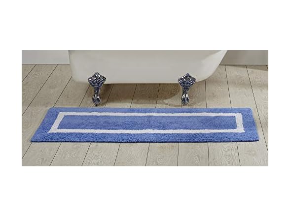 Better Trends 100% Cotton Hotel Collection Bath Mats, B&W