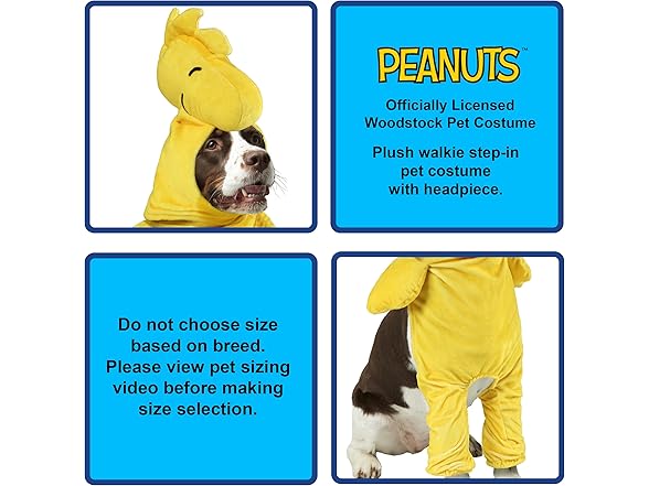 Peanuts: Woodstock Pet Costume for For Dogs or Cats