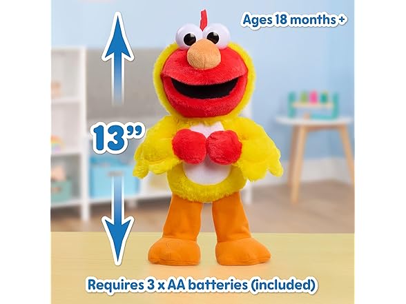 Sesame Street Chicken Dance Elmo Feature 13 Inch Plush