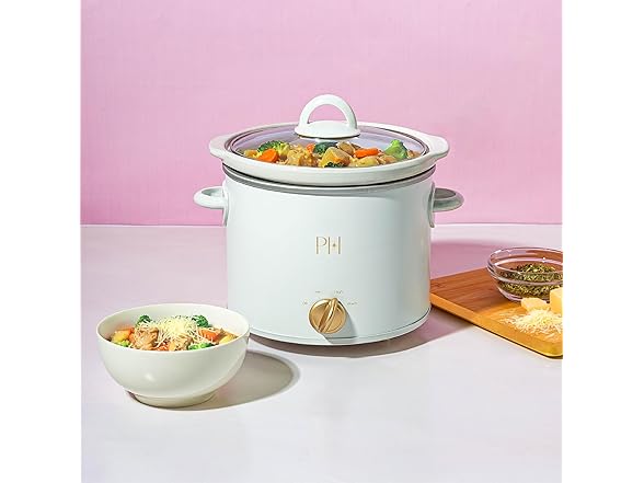 Paris Hilton 3.5-Quart Manual Slow Cooker White