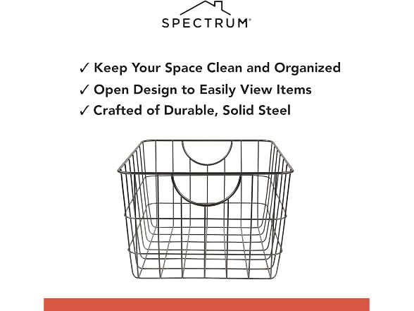 Spectrum Utility Steel Wire Storage Basket 