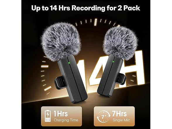 PGDLOF 3 In 1 Wireless Mini Microphone