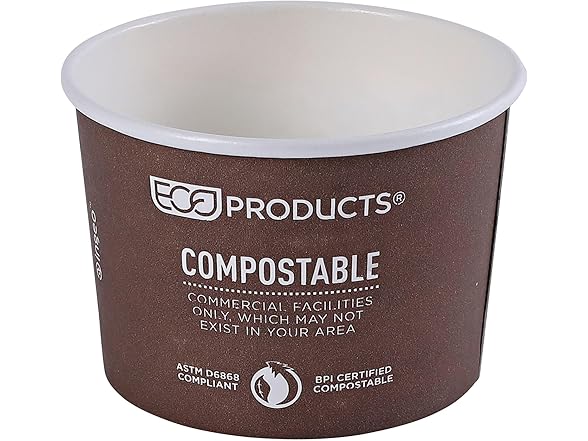 ECO PRODUCTS Compostable 8oz Lined Paper
