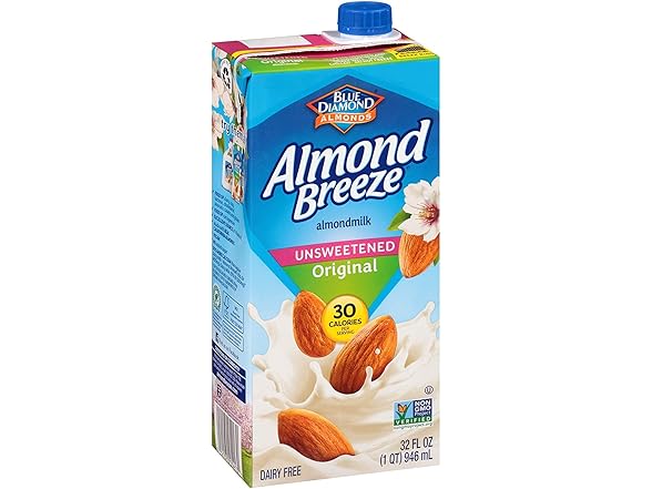 6CT Almond Breeze Dairy Free Almondmilk Unsweetened