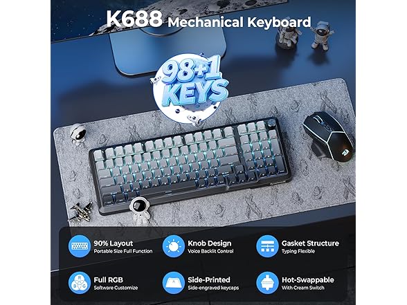 Redragon Grey Gradient Keyboard