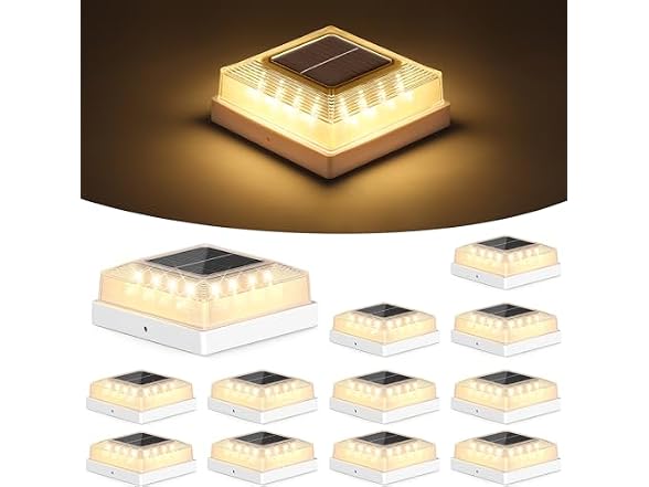 Brightever B0FXLRC2D5 Solar Post Cap Light Outdoor