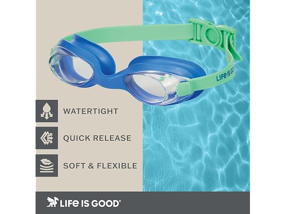 Life is Good Kids Swim Goggles Pack of 3