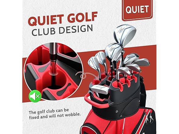 UNIHIMAL BC6275260307559 Red Golf Cart Bag Pro