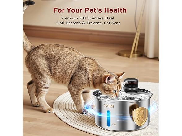 Cat Water Fountain Stainless Steel