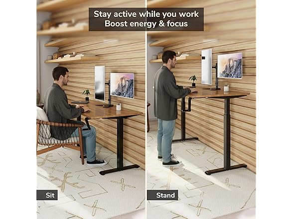 Mount-It! Manual Standing Desk Frame