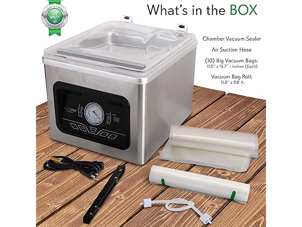 NutriChef 350W Chamber Vacuum Sealer