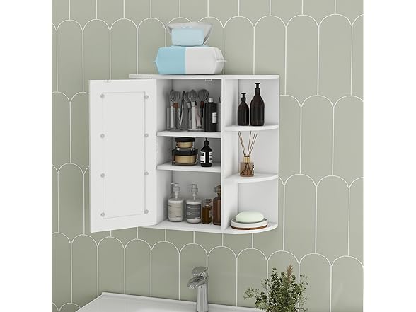 Jhshop Bathroom Wall Cabinet Over Toilet Storage