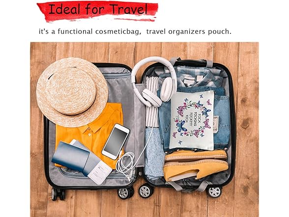 Hookoome Funny Canvas Makeup Bag