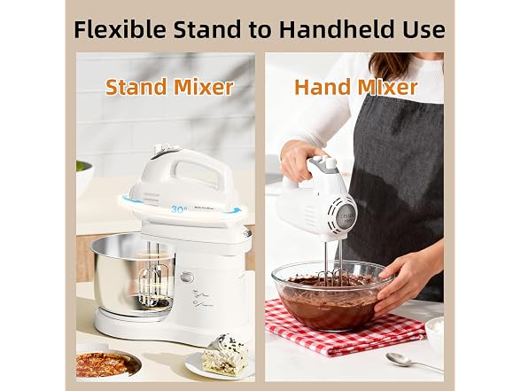 Vikaluz 3.2QT 2-in-1 Stand Mixer