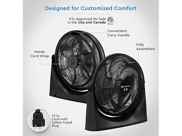 Comfort Zone PowrCurve High Velocity Floor Fan