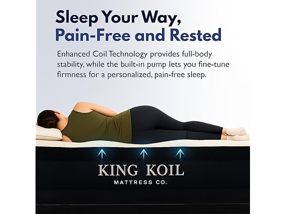 King Koil Luxury Pillow Top Queen Air Mattress