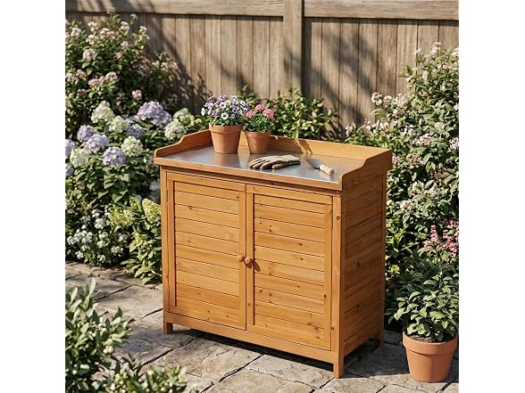 GDLF Outdoor Garden Patio Wooden Storage - Gallery 2