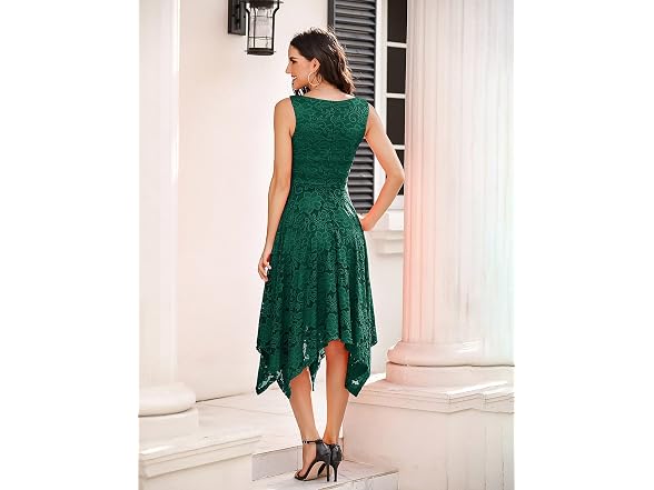 Meetjen Women (XL) Wedding Formal Fancy Knee Dress