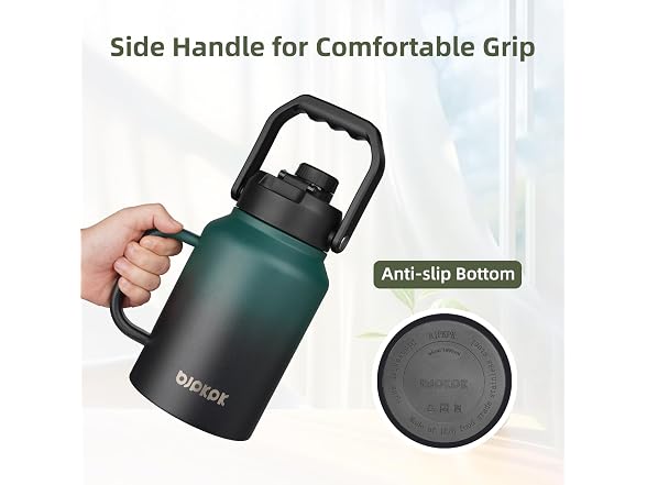 BJPKPK 64oz Insulated Water Bottle with Handle Sky