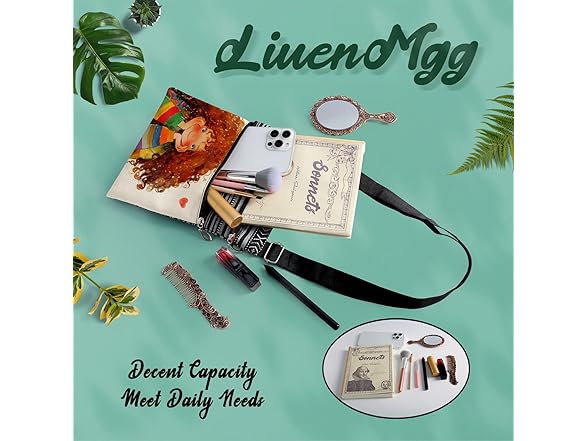 LiuenMgg Curly Hair Lady Messenger Bag