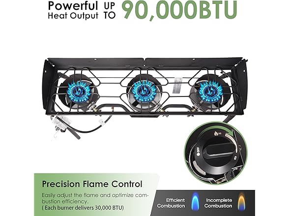 Red Mountain Valley Three Burner Gas Stove