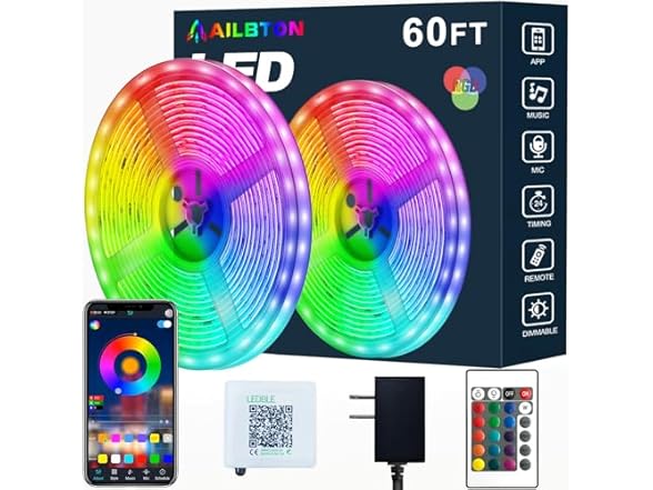AILBTON Led Strip Lights, 60Ft