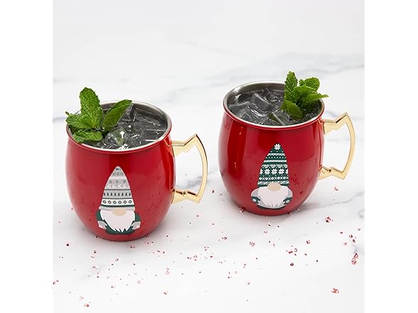 Cambridge 20Oz Red Gnome Moscow Mule Mugs