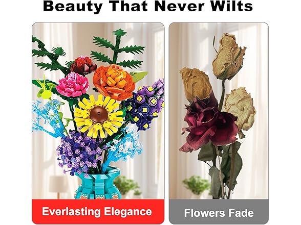 Flowers Bouquet Building Set
