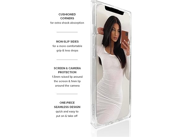 FLAUNT Official Square Protective Case - Compatible with iPhone 13 Pro Max