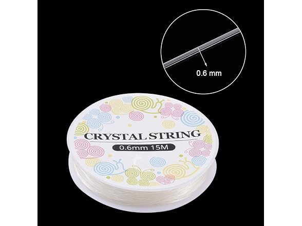 Cheriswelry 10 Rolls 0.6mm Crystal Elastic String Cord