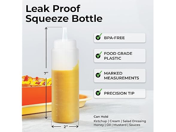 Restaurantware 8oz Condiment Squeeze Bottle