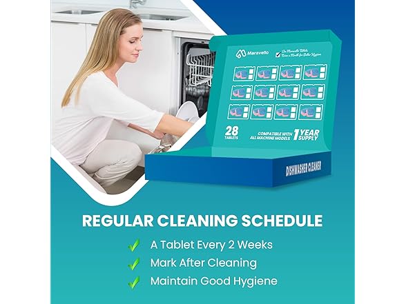 Maravello Dishwasher Cleaner 28 Grapefruit Tablets