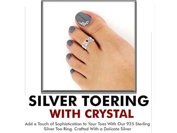 Thai Jewelry Silver Plain Toe Rings