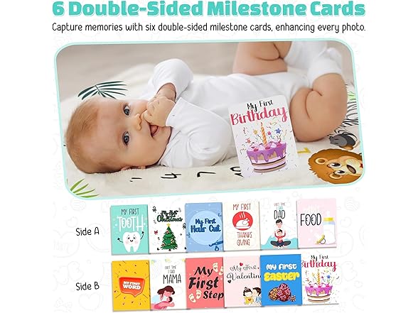 Baby Monthly Milestone Blanket